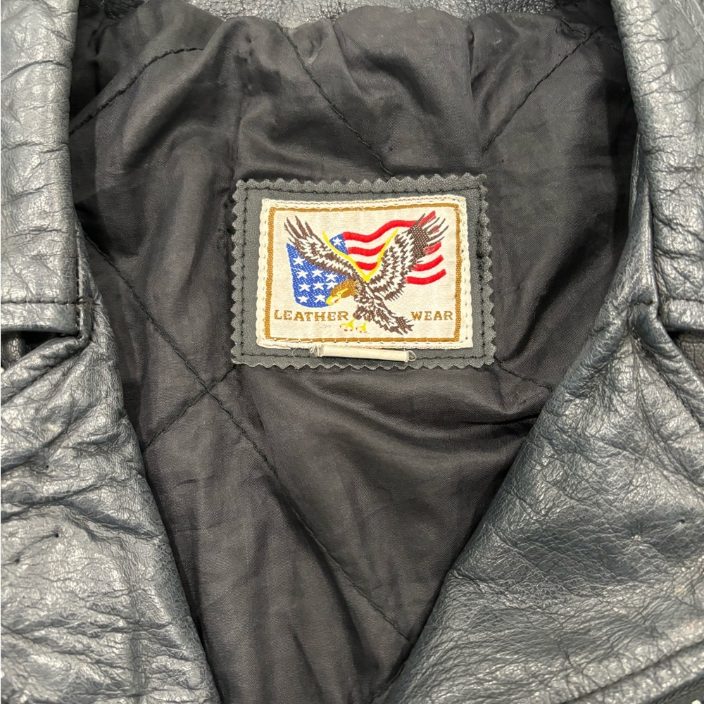 Vintage Harley Davidson, 100% authentic leather bomber jacket with buckle - Picture 6 of 9